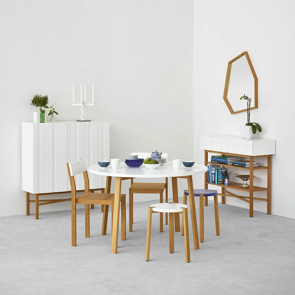 White Cabinet, White/Oak 4 White Cabinet, White/Oak - Afbeelding 2