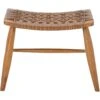 Bloomingville Chester Kruk Leer 50x34 Cm, Bruin -Meubelwinkel bloomingville chester stool brown leather 0