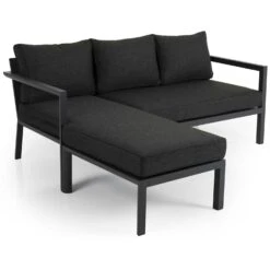 Brafab Delia Divan Set With Pad, Anthracite