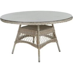 Brafab Kamomill Eettafel Ø130x73 Cm, Beige