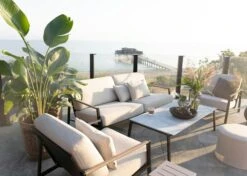 Brafab Lyra Loungeset 4,5 Zitplaatsen, Zwart/Zand -Meubelwinkel brafab lyra loungeset 45 zitplaatsen zwart zand 1