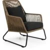 Brafab Midway Armchair With Pad, Nature -Meubelwinkel brafab midway with black seat cushion nature 0