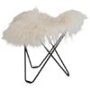 Flying Goose Iceland Stool, Wild White/Black 2 Flying Goose Iceland Stool, Wild White/Black -Meubelwinkel cuero flying goose iceland stool wild black 1