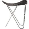 Flying Goose Pampa Stool, Black/Chrome -Meubelwinkel cuero flying goose pampa stool chrome 1