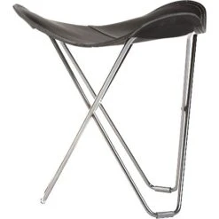 Flying Goose Pampa Stool, Black/Chrome