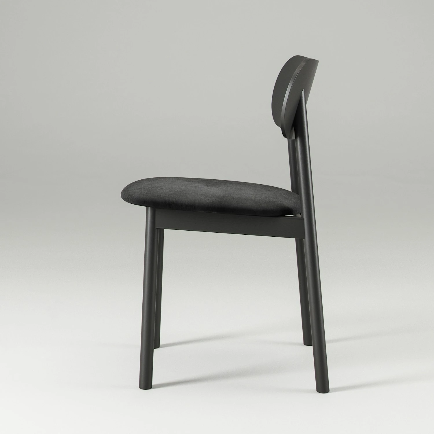 Elephant Stoel, Zwart/Zwart Velvet 6 Elephant Stoel, Zwart/Zwart Velvet - Afbeelding 4