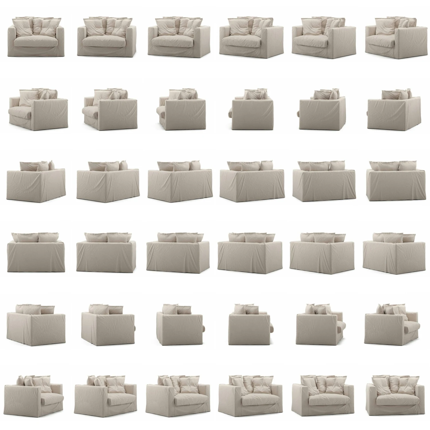 Le Grand Air Love Seat Katoen, Beige 7 Le Grand Air Love Seat Katoen, Beige - Afbeelding 5