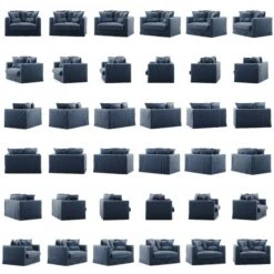 Le Grand Air Love Seat Katoen, Donkerblauw 12 Le Grand Air Love Seat Katoen, Donkerblauw -Meubelwinkel decotique le grand air love seat katoen 34