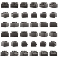 Le Grand Air Love Seat Katoen, Grijs 12 Le Grand Air Love Seat Katoen, Grijs -Meubelwinkel decotique le grand air love seat katoen 7