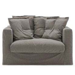 Le Grand Air Loveseat Linen, Smokey Granite