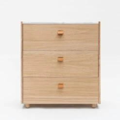 Loft Byrå TE3, Ek/Vit Marmor -Meubelwinkel decotique loft chest of drawers te3 oak 18 1