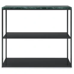 Marvelous Sideboard 90x75 Cm, Black/Green Marble