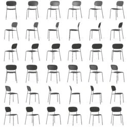 Note Stoel, Zwart / Zwart 13 Note Stoel, Zwart / Zwart -Meubelwinkel decotique note stoel 85