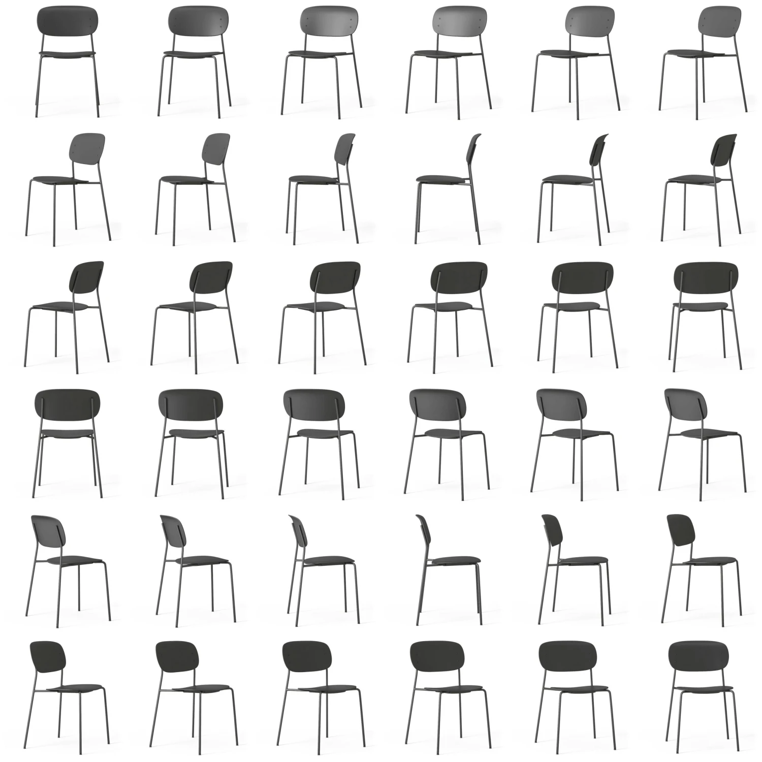 Note Stoel, Zwart / Zwart 8 Note Stoel, Zwart / Zwart - Afbeelding 6