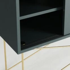 Vogue Media Furniture 136H, Grey/2G/Brass -Meubelwinkel decotique vogue media furniture 136 with frame stand 301