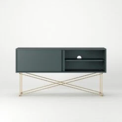 Vogue Media Furniture 136H, Grey/2G/Brass -Meubelwinkel decotique vogue media furniture 136 with frame stand 302