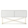 Vogue Media Furniture 136H, White/2W/Brass -Meubelwinkel decotique vogue media furniture 136 with frame stand 80