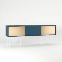 Vogue Media Furniture 180H, Darkblue/1DB2B/White -Meubelwinkel decotique vogue media furniture 180 two brass doors frame 260