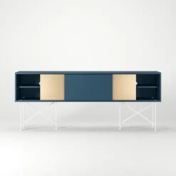 Vogue Media Furniture 180H, Darkblue/1DB2B/White -Meubelwinkel decotique vogue media furniture 180 two brass doors frame 263