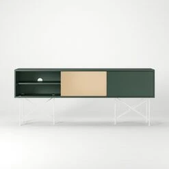 Vogue Media Furniture 180H, Green/1G2B/White -Meubelwinkel decotique vogue media furniture 180 two brass doors frame 268