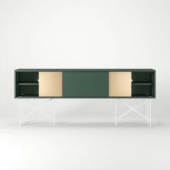 Vogue Media Furniture 180H, Green/1G2B/White -Meubelwinkel decotique vogue media furniture 180 two brass doors frame 269