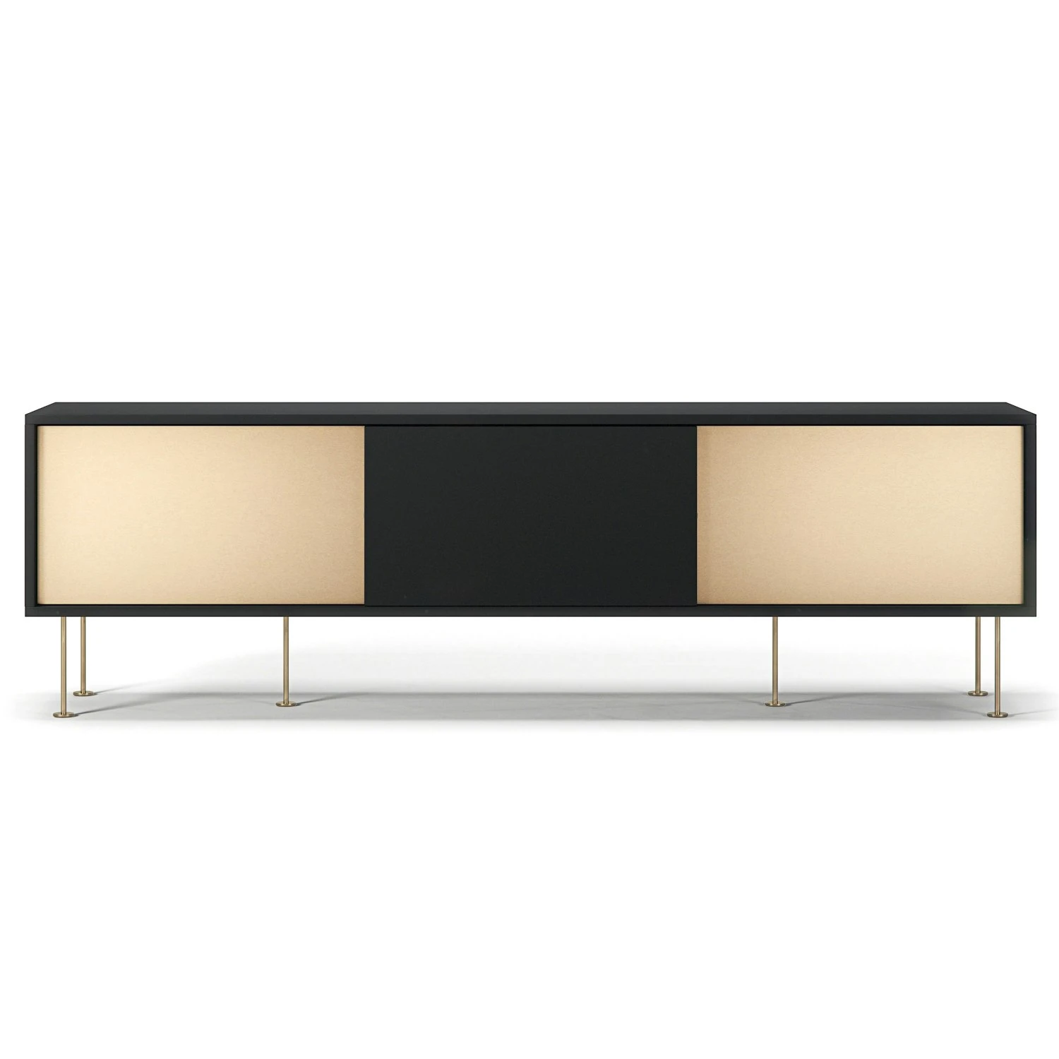 Vogue Mediabänk 180L, Antracit/1A2B/Mässing 3 Vogue Mediabänk 180L, Antracit/1A2B/Mässing