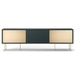 Vogue Mediabänk 180L, Grå/1G2B/Mässing