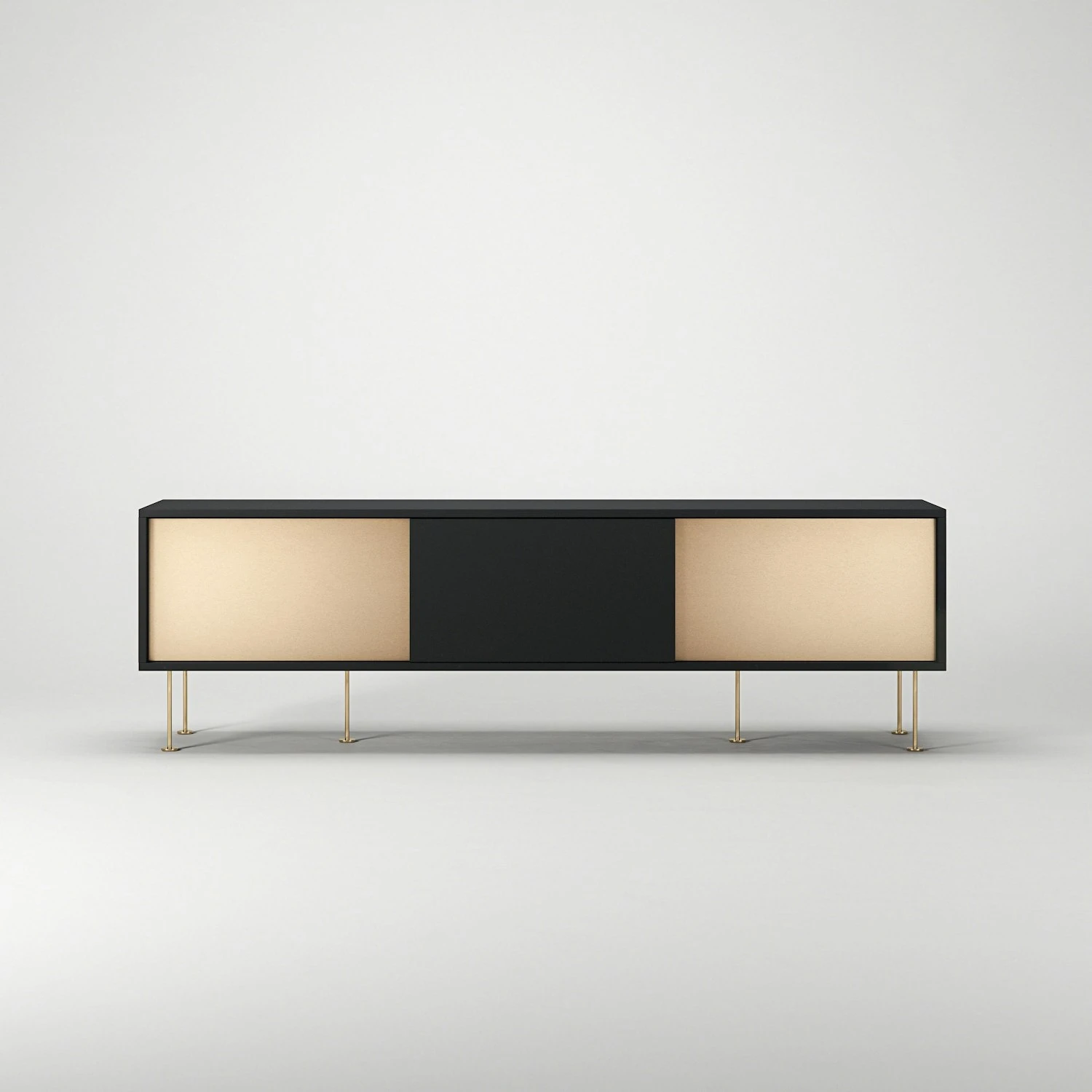 Vogue Mediabänk 180L, Antracit/1A2B/Mässing 4 Vogue Mediabänk 180L, Antracit/1A2B/Mässing - Afbeelding 2