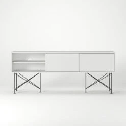 Vogue Media Furniture 180H, White/3W/Black -Meubelwinkel decotique vogue media furniture 180 with frame stand 298