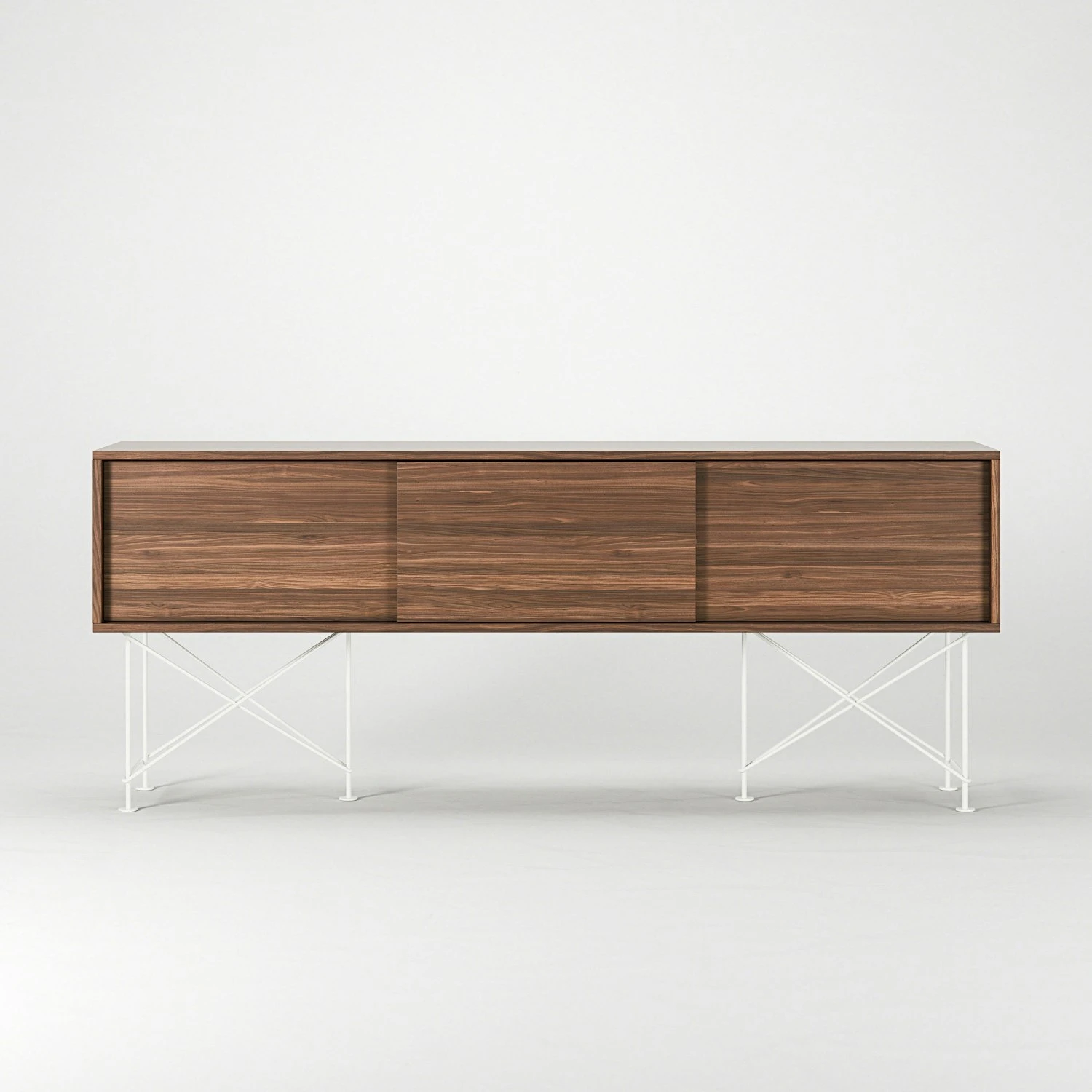 Vogue Media Furniture 180H, Walnut/3W/White 4 Vogue Media Furniture 180H, Walnut/3W/White - Afbeelding 2