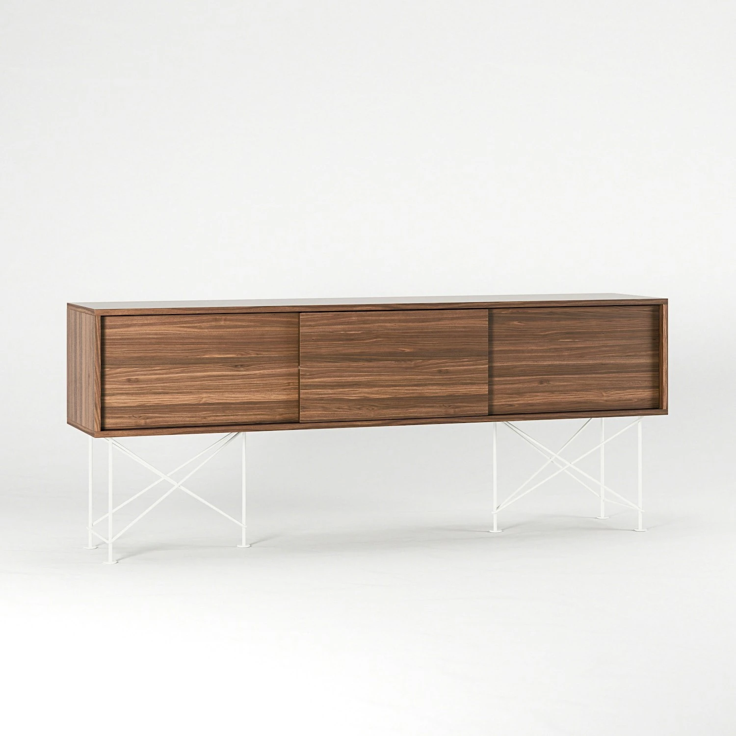 Vogue Media Furniture 180H, Walnut/3W/White 5 Vogue Media Furniture 180H, Walnut/3W/White - Afbeelding 3