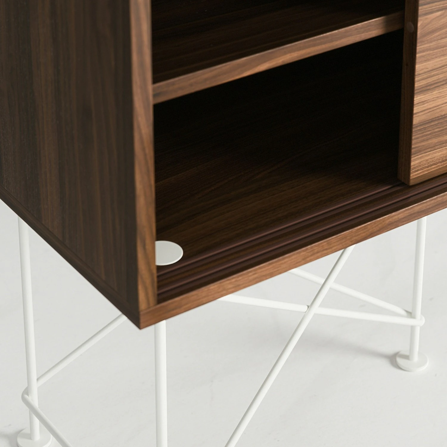 Vogue Media Furniture 180H, Walnut/3W/White 6 Vogue Media Furniture 180H, Walnut/3W/White - Afbeelding 4