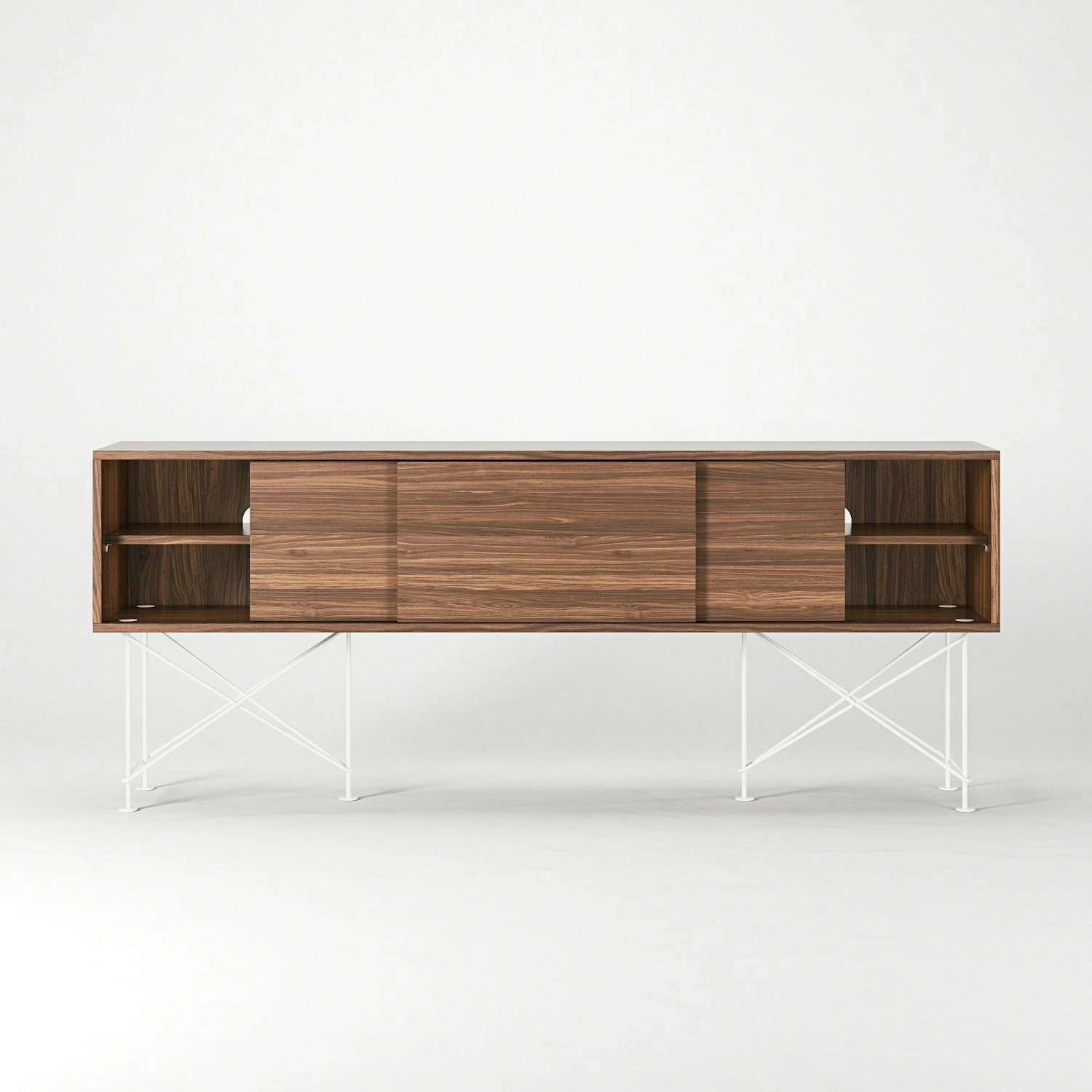 Vogue Media Furniture 180H, Walnut/3W/White 8 Vogue Media Furniture 180H, Walnut/3W/White - Afbeelding 6