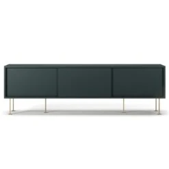 Vogue Mediakast Met Poten 180 Cm, Grijs / Messing