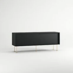 Vogue Mediakast Met Poten 136 Cm, Antraciet / Messing -Meubelwinkel decotique vogue mediakast met poten 136 cm 19