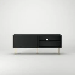 Vogue Mediakast Met Poten 136 Cm, Antraciet / Messing -Meubelwinkel decotique vogue mediakast met poten 136 cm 21