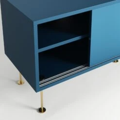 Vogue Mediakast Met Poten 136 Cm, Donkerblauw / Messing 11 Vogue Mediakast Met Poten 136 Cm, Donkerblauw / Messing -Meubelwinkel decotique vogue mediakast met poten 136 cm 26