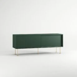 Vogue Mediakast Met Poten 136 Cm, Groen / Messing -Meubelwinkel decotique vogue mediakast met poten 136 cm 54