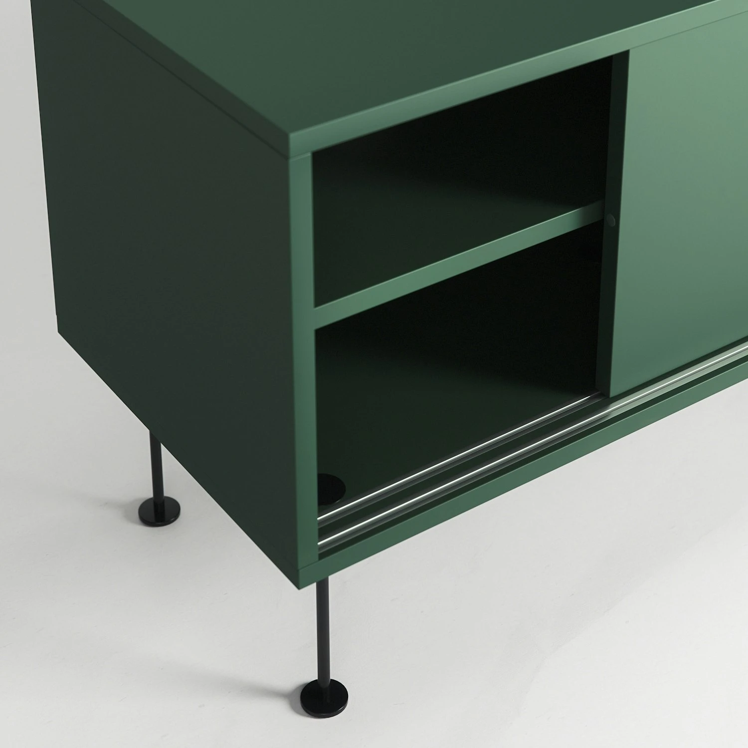 Vogue Mediakast Met Poten 180 Cm, Groen / Zwart 6 Vogue Mediakast Met Poten 180 Cm, Groen / Zwart - Afbeelding 4