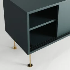 Vogue Mediakast Met Poten 180 Cm, Grijs / Messing -Meubelwinkel decotique vogue mediakast met poten 180 cm 50