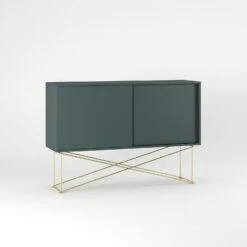 Vogue Sideboard 136H, Grey/2G/Brass -Meubelwinkel decotique vogue sideboard 136 with frame stand 270
