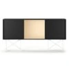 Vogue Sideboard 180H, Antracit/2A1B/White -Meubelwinkel decotique vogue sideboard 180 one brass door frame stand 154