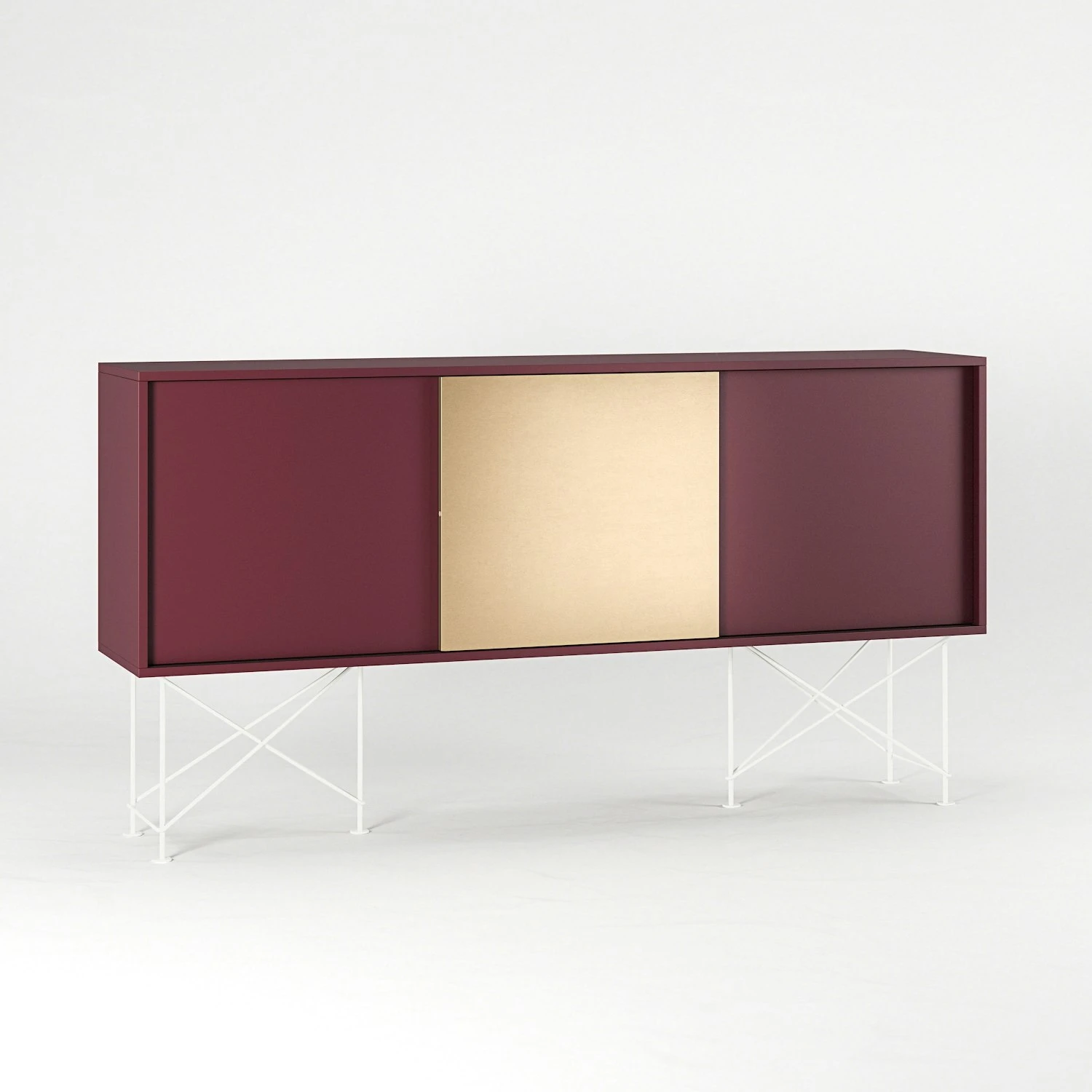 Vogue Sideboard 180H, Wine Red/2WR1B/White 5 Vogue Sideboard 180H, Wine Red/2WR1B/White - Afbeelding 3