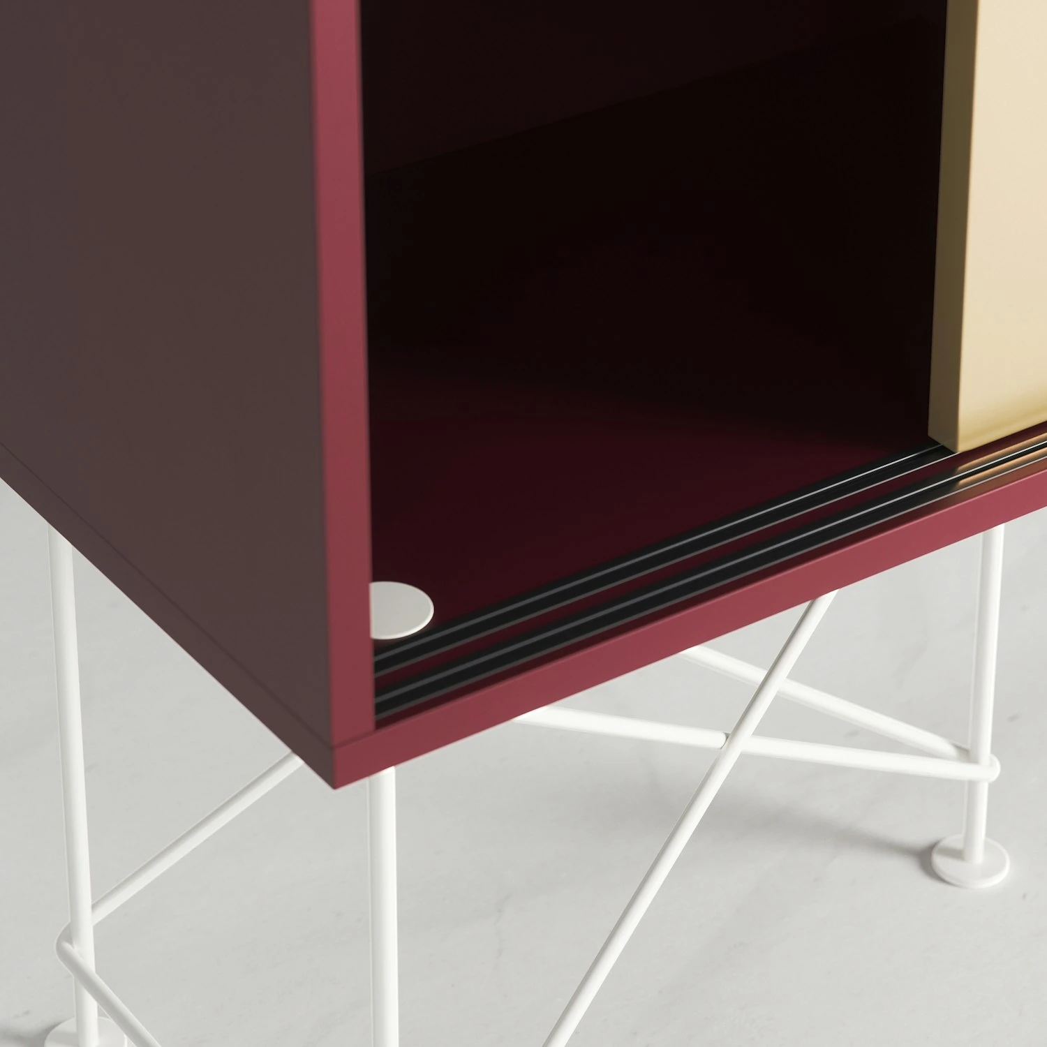 Vogue Sideboard 180H, Wine Red/2WR1B/White 6 Vogue Sideboard 180H, Wine Red/2WR1B/White - Afbeelding 4