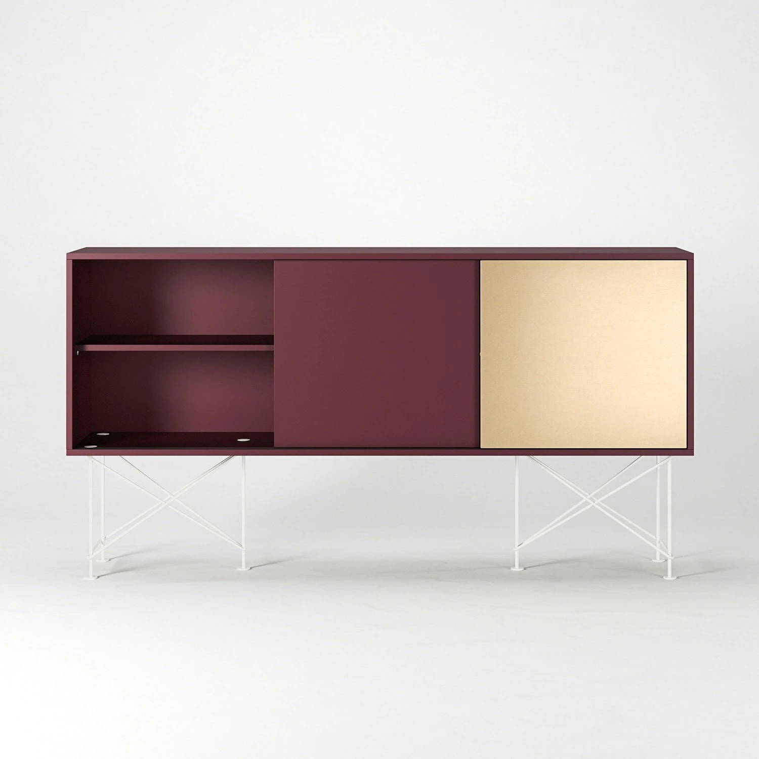 Vogue Sideboard 180H, Wine Red/2WR1B/White 7 Vogue Sideboard 180H, Wine Red/2WR1B/White - Afbeelding 5