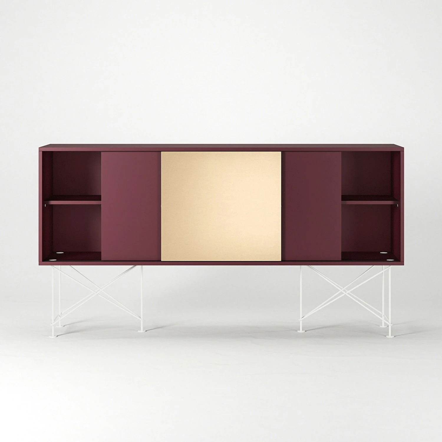 Vogue Sideboard 180H, Wine Red/2WR1B/White 8 Vogue Sideboard 180H, Wine Red/2WR1B/White - Afbeelding 6