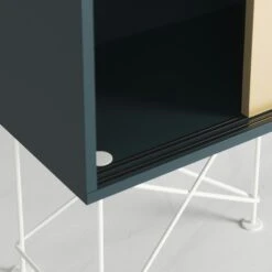 Vogue Sideboard 180H, Grey/2G1B/White -Meubelwinkel decotique vogue sideboard 180 one brass door frame stand 282