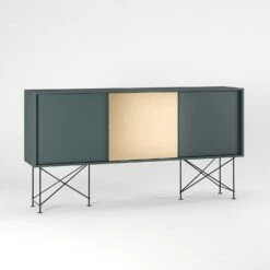 Vogue Sideboard 180H, Grey/2G1B/Black 10 Vogue Sideboard 180H, Grey/2G1B/Black -Meubelwinkel decotique vogue sideboard 180 one brass door frame stand 299