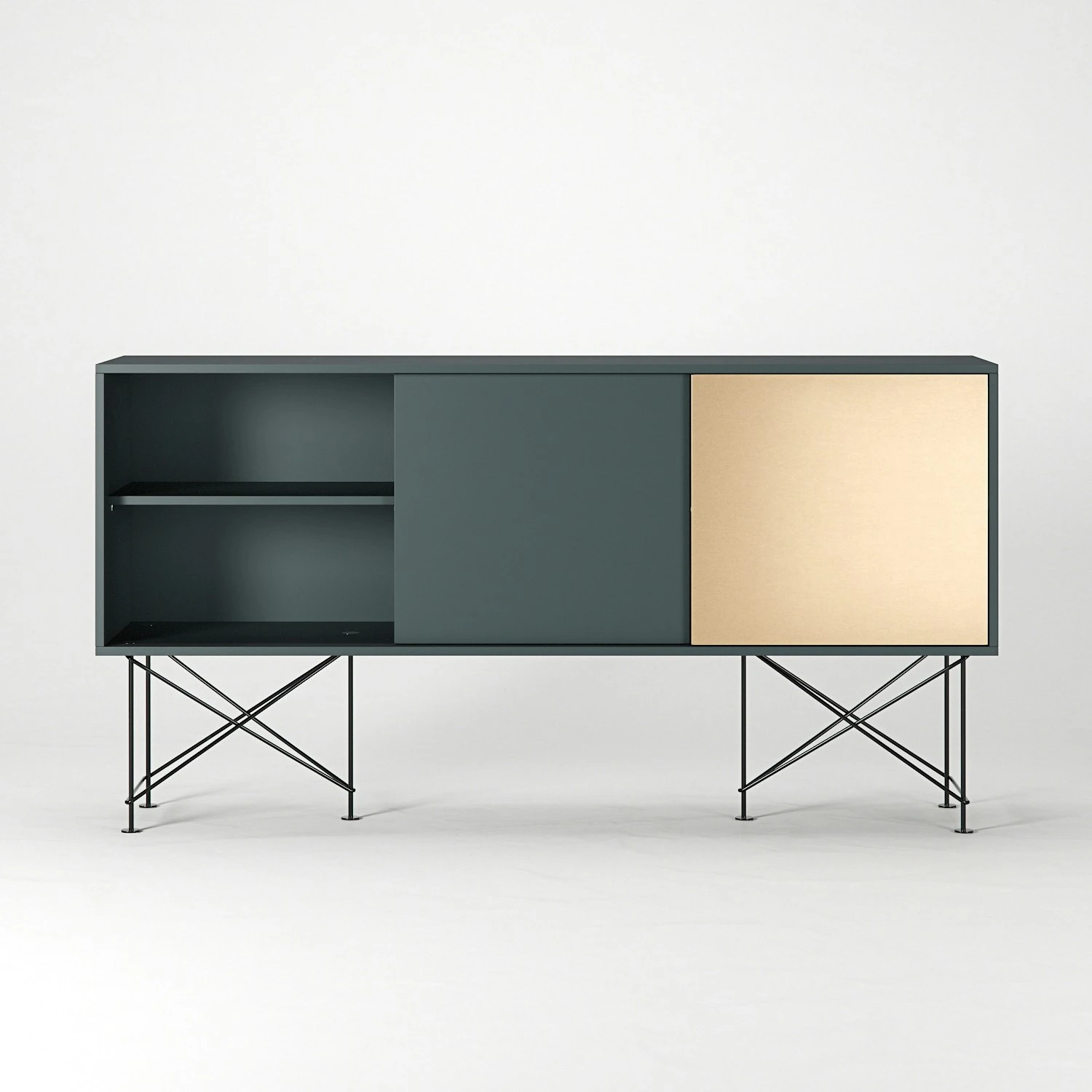 Vogue Sideboard 180H, Grey/2G1B/Black 7 Vogue Sideboard 180H, Grey/2G1B/Black - Afbeelding 5