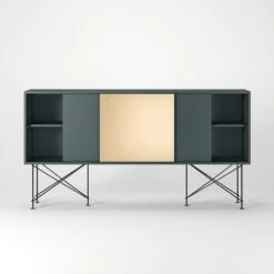 Vogue Sideboard 180H, Grey/2G1B/Black 13 Vogue Sideboard 180H, Grey/2G1B/Black -Meubelwinkel decotique vogue sideboard 180 one brass door frame stand 302